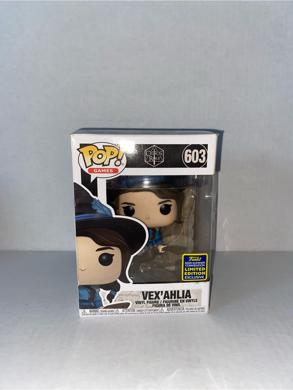 Funko Pop Vex'ahlia Vinyl Figure - Blue Outfit, Brown Hair